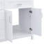 Meuble-lavabo moderne Kensington de 149 cm (58,7 po) avec 4 tiroirs, 2 armoires à double porte et quincaillerie à fermeture amortie