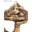 Statue de lord Hanuman en laiton tenant la montagne Sanjeevani, figurine de divinité de table 7 pouces pour autel et salle de méditation