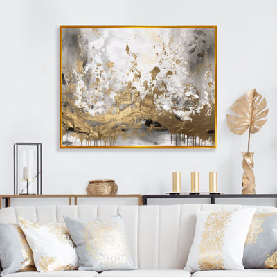 Modern White and Gold Abstract - Abstract Wall Art