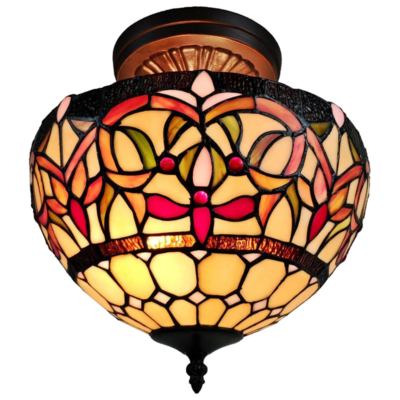 Janzen Glass Semi Flush Mount