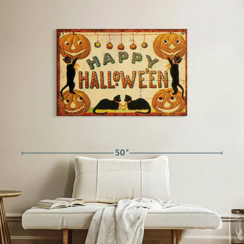 Lelend Halloween Nostalgia Happy Halloween, 26" H x 39" W
