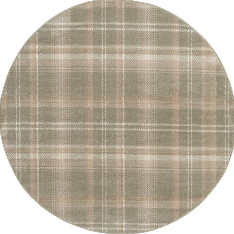 Tapis vert olive et ivoire 5 '