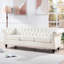 Canapé Chesterfield à accoudoirs roulés 84 po 3 places