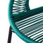 Bleu sarcelle, structure, siège ergonomique profilé et élégant style tissé, idéal pour les balcons de cuisine-262773176