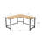 Carberg L-Shaped Metal Base Writing Desk