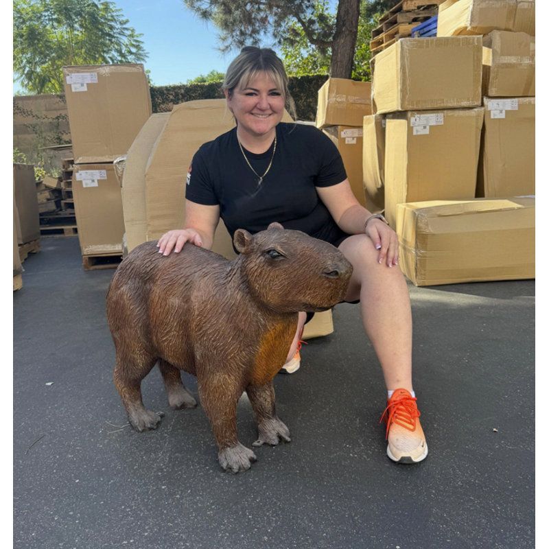 Capybara Mama Life Size Statue