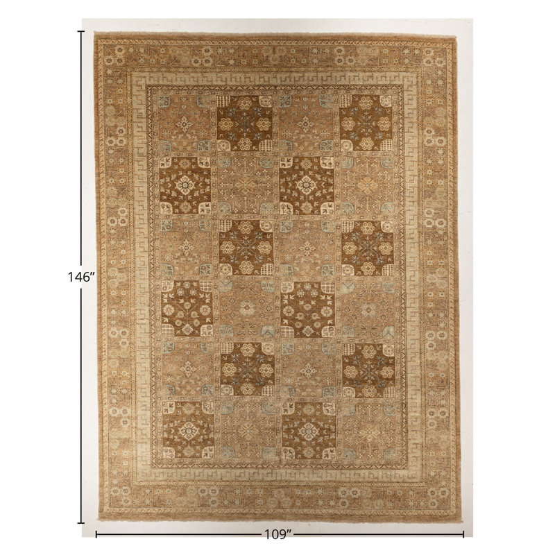 Handmade Cotton and Wool Geometric Area Rug