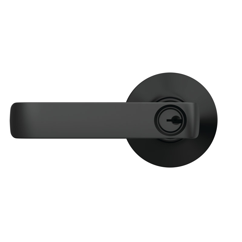 Complete Entry Lever Set with Deadbolt, Matte Black