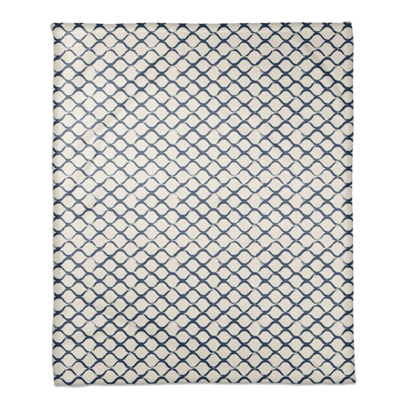 Hand Woven Throw Blanket, Navy