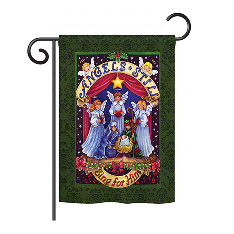 Double Sided Polyester Christmas, 18.5" H x 13" W