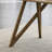 70" Rectangular Walnut Oak Geometric Cross Base Dining Table