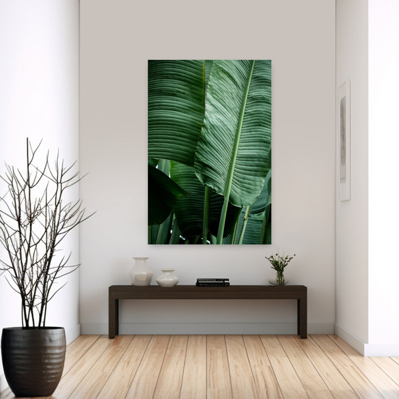 Art contemporain contemporain abstrait palmier, H 60 po x l 40 po
