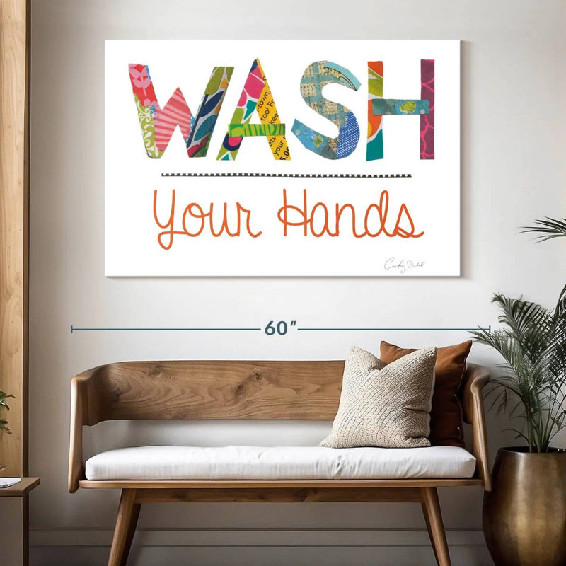 Règle Tergel Wash Your Hands, H 34 po x l 51 po