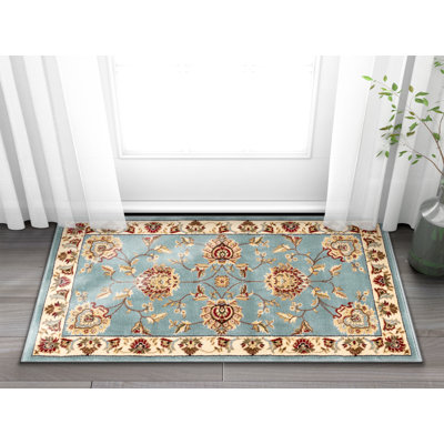 Tapis oriental bleu clair Mattalyn