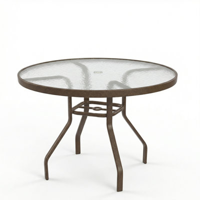 Glass 42" Round Dining Table