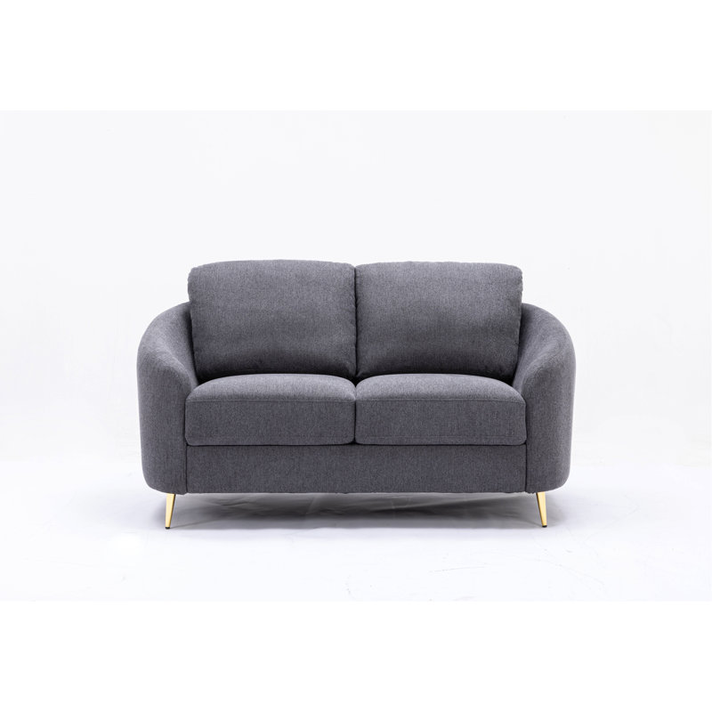 Causeuse en lin gris yuina