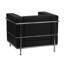 Fauteuil en similicuir avec barre double-407295055