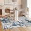 Tapis moderne et abstrait, tapis bleu gris vieilli avec envers antidérapant, tapis durable résistant aux taches pour l'entrée, le salon, la chambre à coucher, la salle à manger (plusieurs tailles)-840944719