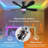 Ceiling Fans With Lights And Remote/App Control, Flush Mount Ceiling Fan With Reversible Dc Motor RGB Dimmable Light, Noiseless Modern Small Ceiling Fan For Bedroom Indoor/Outdoor-765116491-765116490