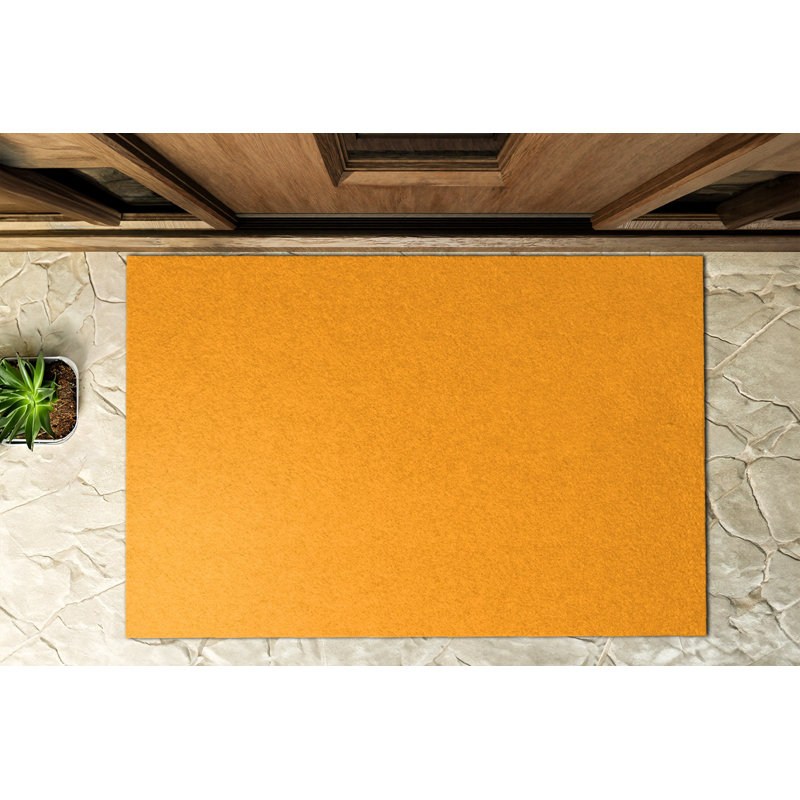 Non-Slip Outdoor Doormat, Orange Yellow