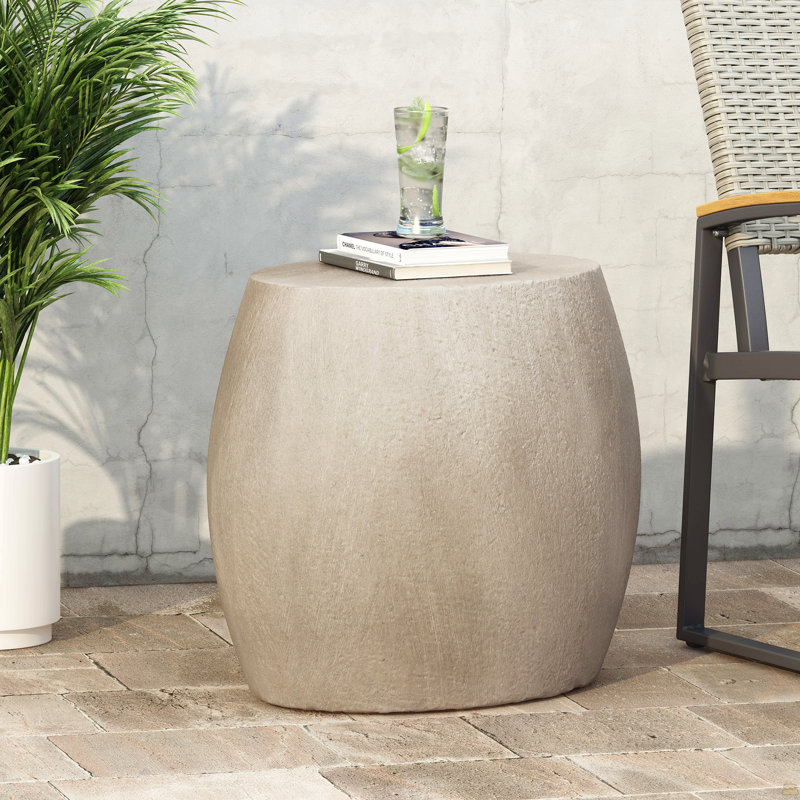 Outdoor Lightweight Concrete Side Table