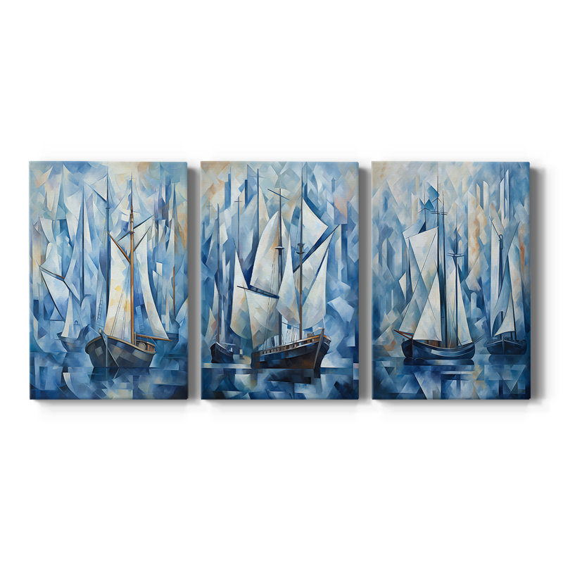 NAUTICAL Series CCCCLIXIX - Toile tendue sur mesure - 3 pièces, H 12 po x l 24 po