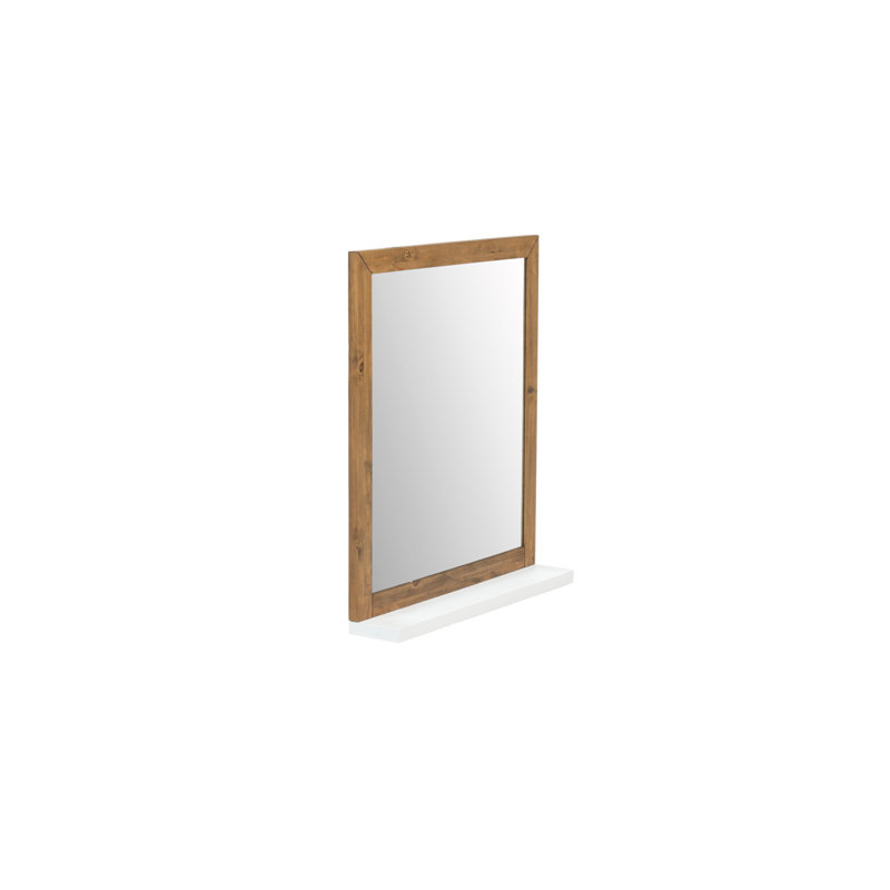 Ellarie Wood Flat Wall Mirror