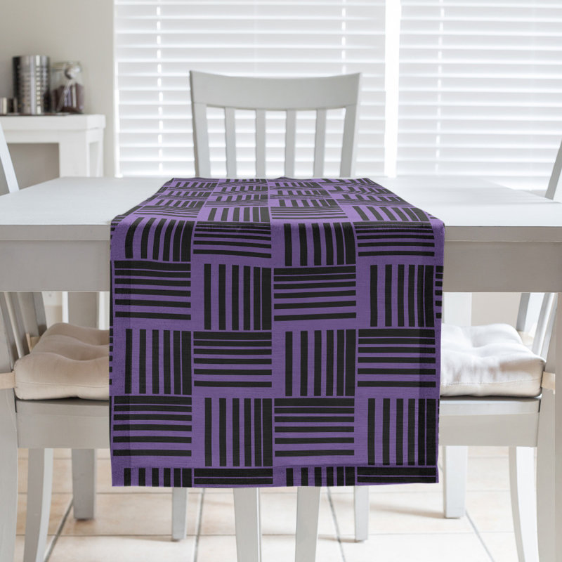 Fractured Stripes Table Runner, 16" x 90", Light Purple