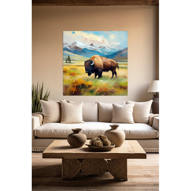 Wyoming Bison, 48" H x 48" W