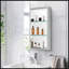 Armoire à pharmacie 15 po x 26 po avec miroir réglable et fixation murale en aluminium pour salle de bain