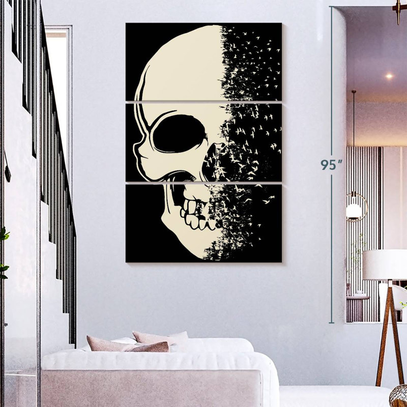 Hitzel Fading Skull, 74" H x 48" W