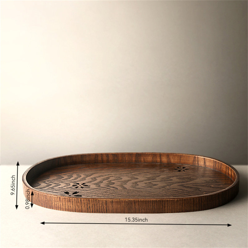 Domunique Wood Tray, 0.98" H x 9.65" W x15.35" D