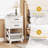 30" Tall Nightstand Modern Painted Wood Bedside Table With 2 Drawers And Open Shelf-1379662803