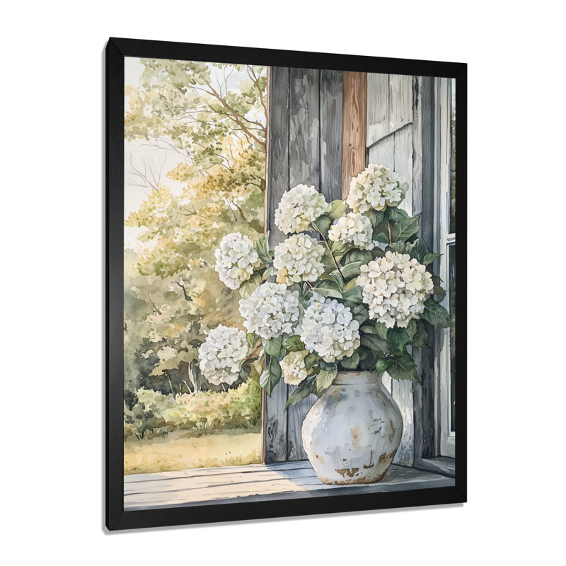 Bayle - salon d'art mural floral, H 32 po x l 24 po, Noir, Reproduction encadrée d'une seule photo