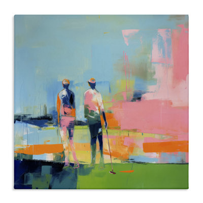 Art abstrait sur toile, scène de golf abstraite par Irena Orlov