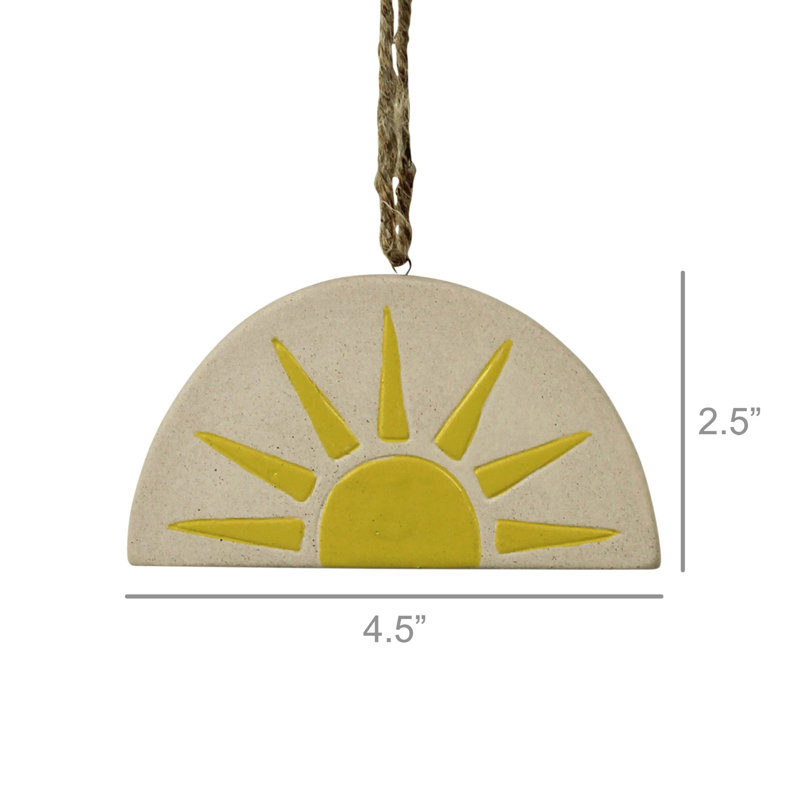 Petit soleil suspendu en céramique