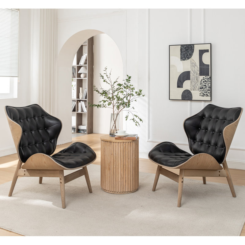 Berkie Vegan Leather Wingback Chair
