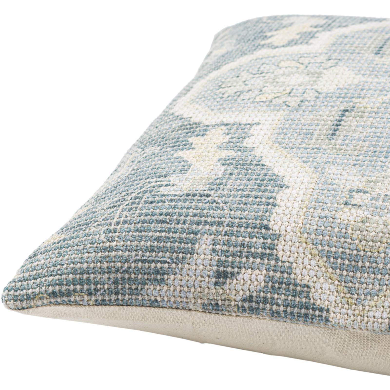 Alain Embroidered Cotton Throw Pillow, 18"H x 18"W, Polyester/Polyfill