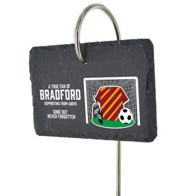 Blatchley Bradford Fan Football Slate Grave Marker Memorial Plaque