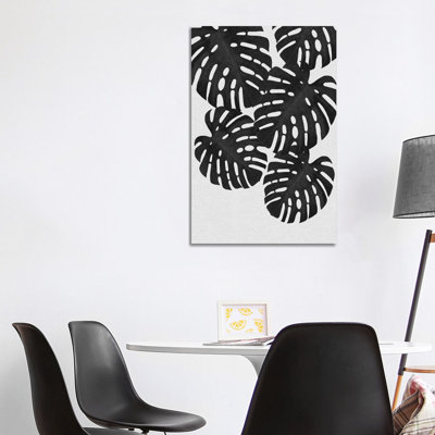Monstera Leaf II BandW by Orara Studio - Wrapped Canvas Gallery-Wrapped Canvas Giclée