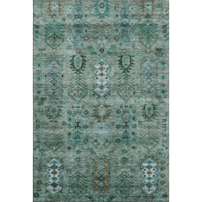 Premium Machine Washable Mayfield AMF2047 Global Rug