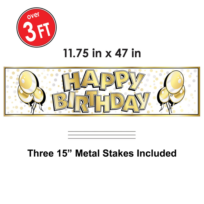 Enseigne en plastique Jumbo Happy Birthday