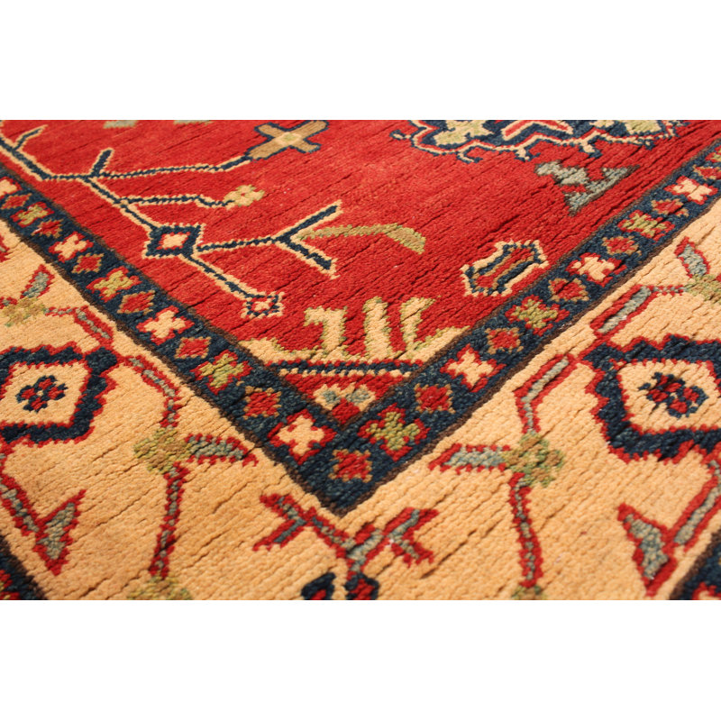 Tapis d’intérieur en laine 3 pi 7 po x 5 pi 1 po one-of-kind à la main-noué la 2010 gazni Hypoluxo