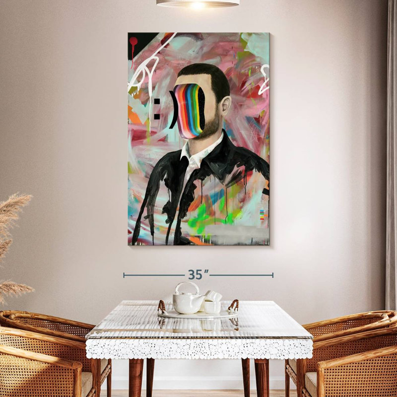 Leisha Smiley Face, 51" H x 34" W