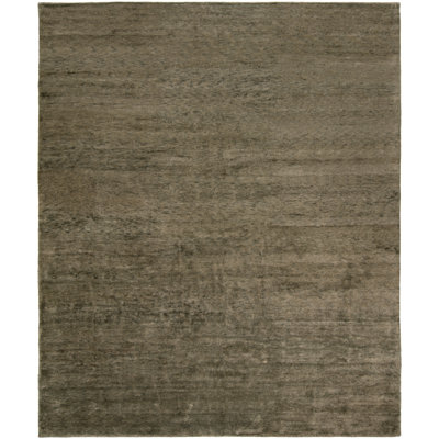 Nateasha Hand Knotted Area Rug in Brown