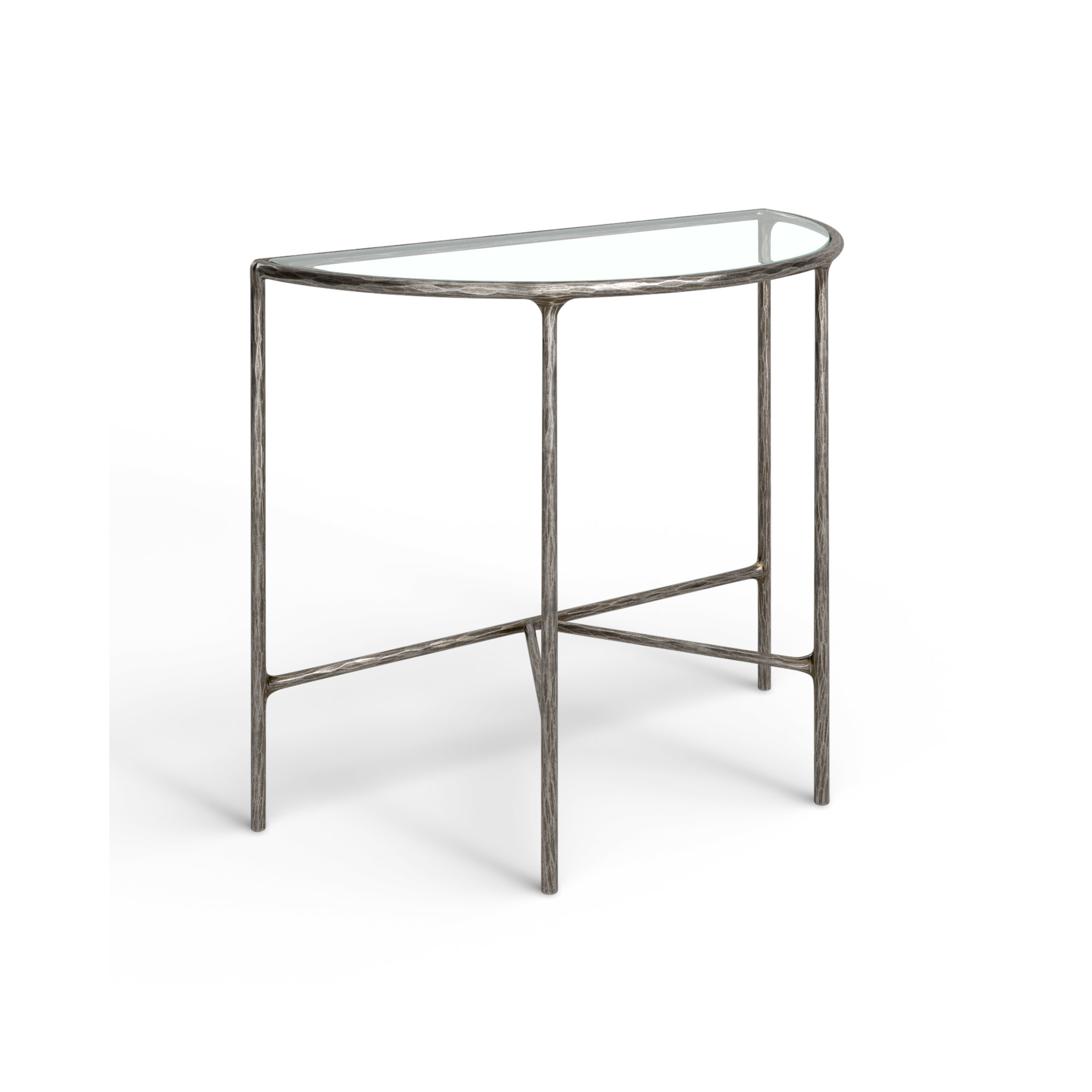 Evelynn 36'' Console Table, Silver, Clear