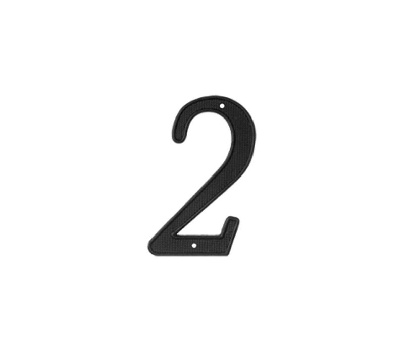 Deltana - Zinc moulé sous pression à chiffres 4 po, noir