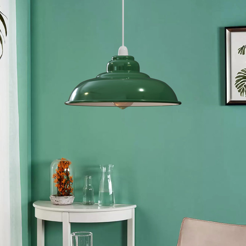 13.5 cm H Curved Lamp Shade, Green