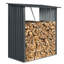Remise d'extérieur pour bois de chauffage 3 pi x 5 pi - Acier galvanisé, pourriture et métal noir
