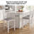 Chic Slat Back Wooden Counter Stools with Upholstered Seats-99343621-99343620